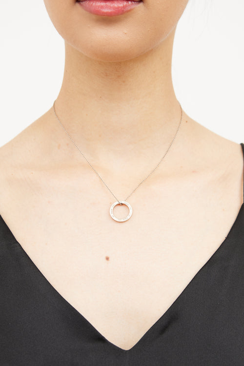 Sterling Silver Circle Pendant Necklace