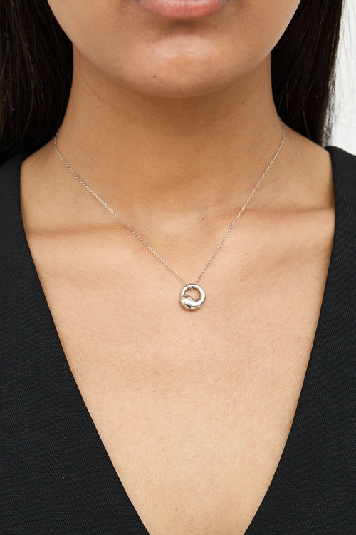 Tiffany 
Co. X Elsa Peretti Sterling Silver Eternal Circle Necklace