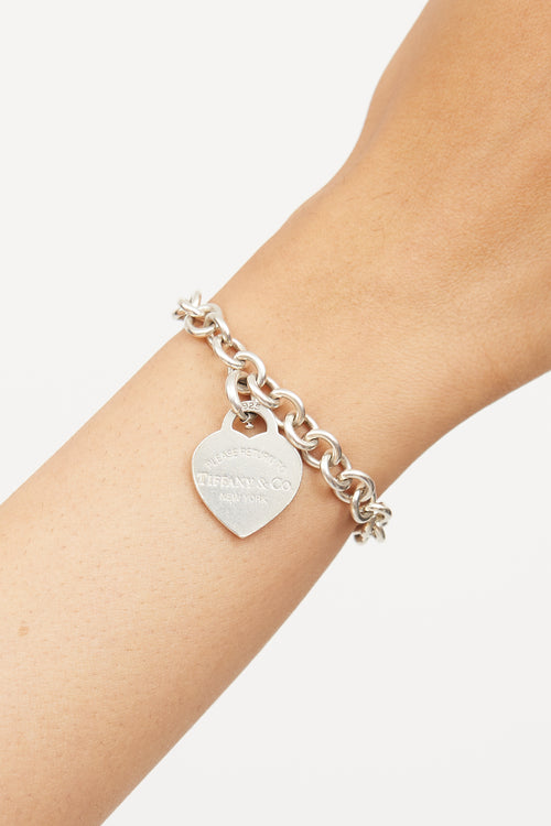 Sterling Silver Heart 
Please Return to Tiffany
 Bracelet