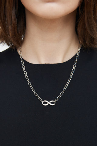 Tiffany 
Co. Sterling Silver Infinity Chain Necklace