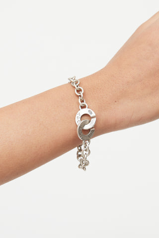 Tiffany 
Co. Sterling Silver Interlocking Toggle Bracelet