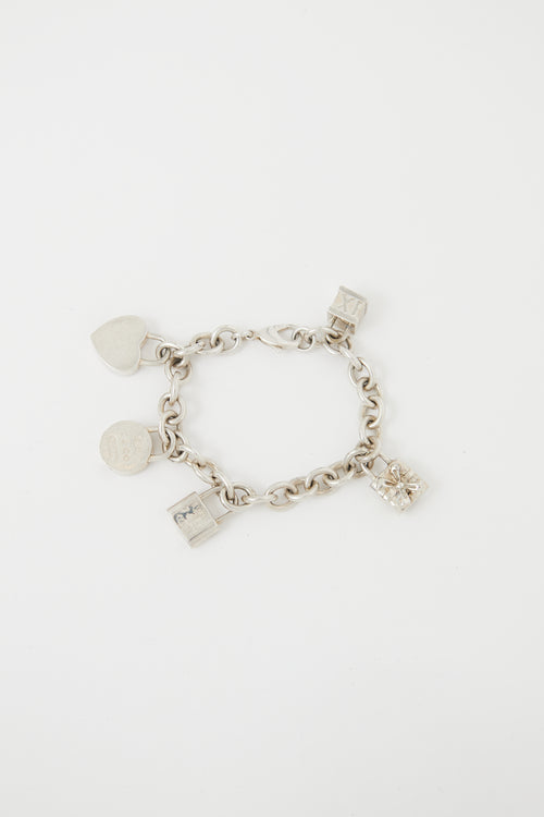 Tiffany 
Co. Sterling Silver Chain Link Charm Bracelet