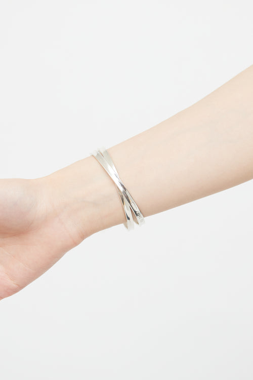 Tiffany 
Co. Sterling Silver Interlocking Bangle