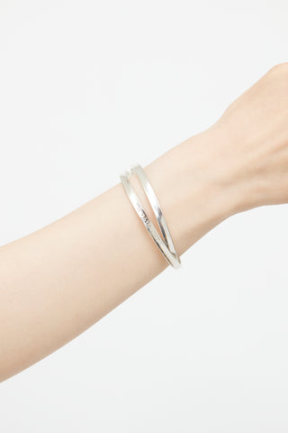 Tiffany 
Co. Sterling Silver Interlocking Bangle