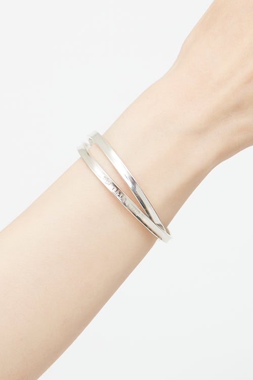 Tiffany 
Co. Sterling Silver Interlocking Bangle