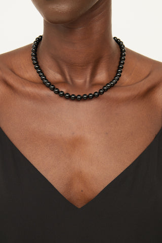 Tiffany 
Co. Black Onyx Bead Toggle Necklace