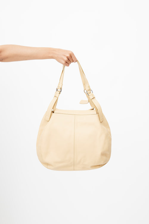 Tod
s Beige Leather Tote Bag