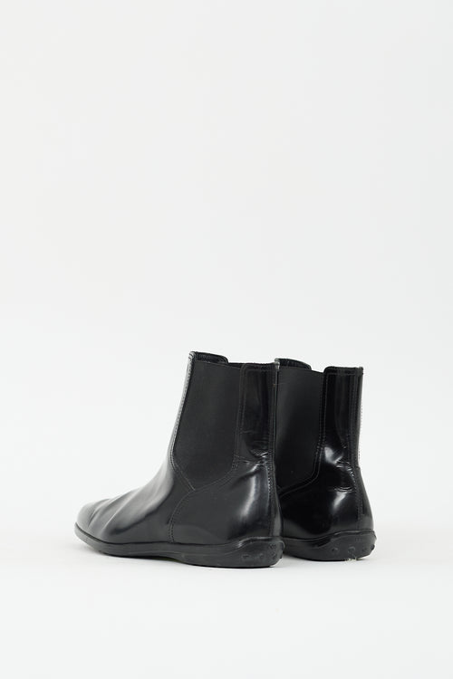 Tod
s Black Leather Chelsea Boot