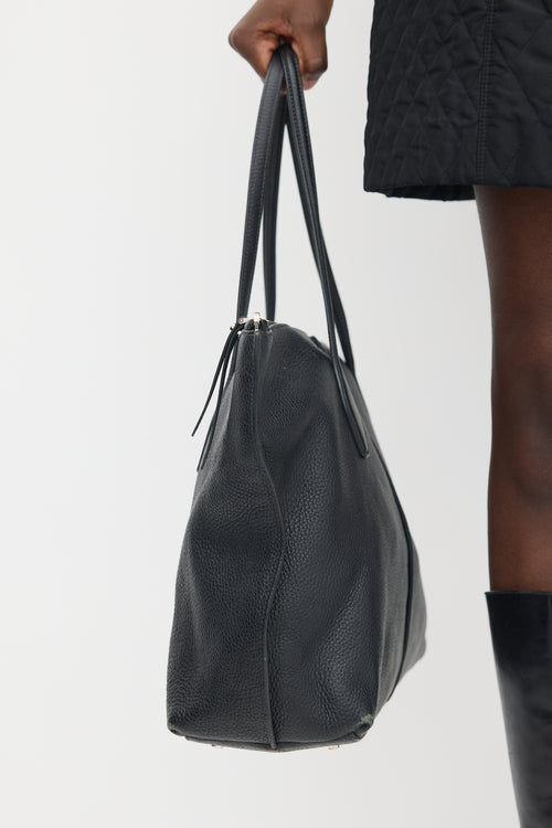 Tod
s Black Leather Large Joy Tote Bag