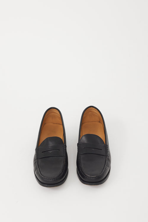 Tod
s Black Leather Penny Loafer