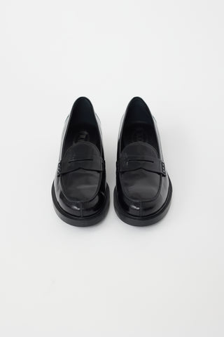 Tod
s Black Leather Penny Loafer