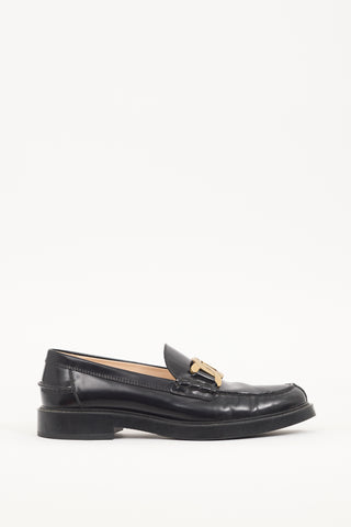 Tod
s Black Patent Leather Embellished Loafer