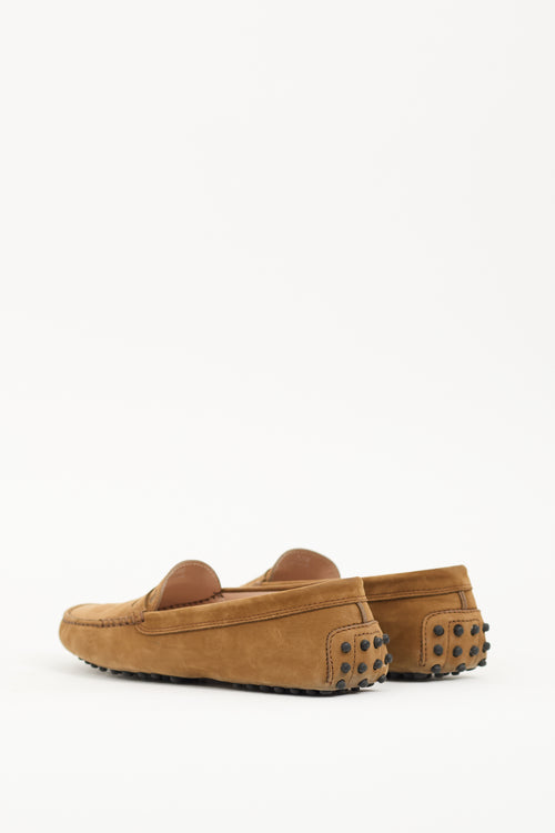 Tod
s Brown Suede Driving Loafer