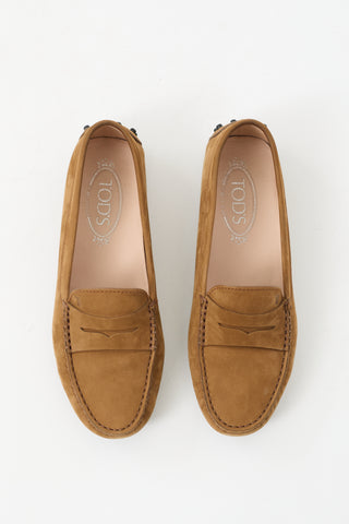 Tod
s Brown Suede Driving Loafer