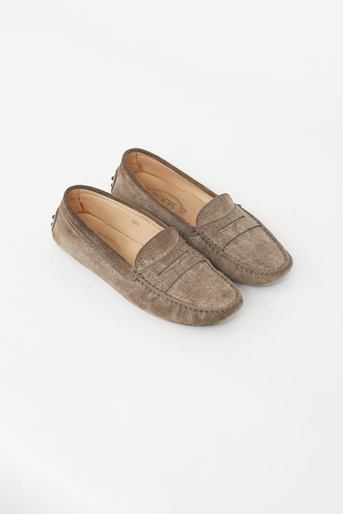 Tod
s Brown Suede Loafer