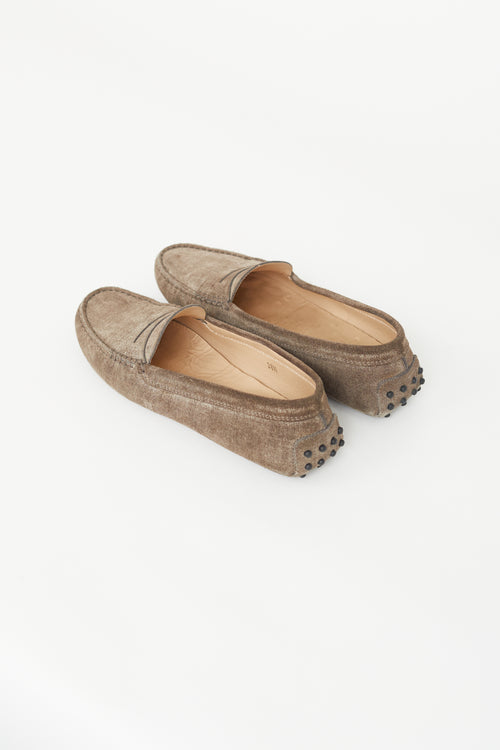 Tod
s Brown Suede Loafer