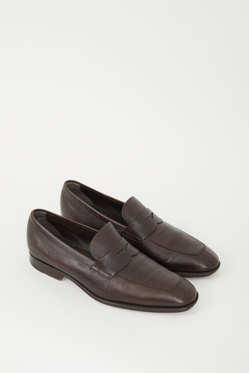 Tod
s Dark Brown Leather Penny Loafer