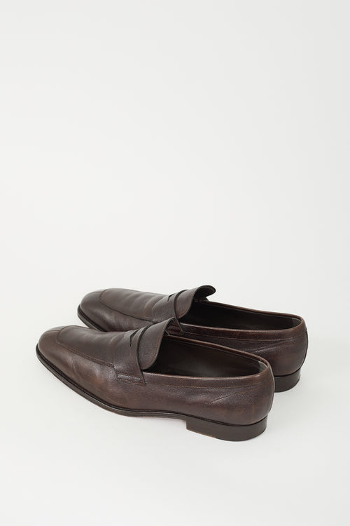 Tod
s Dark Brown Leather Penny Loafer