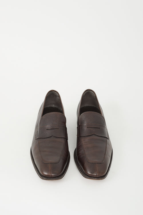 Tod
s Dark Brown Leather Penny Loafer