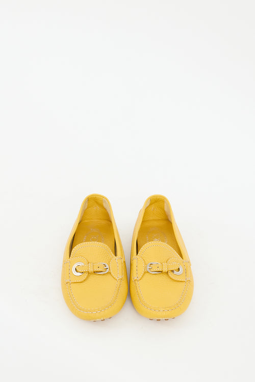 Tod
s Yellow Leather Buckle Loafer