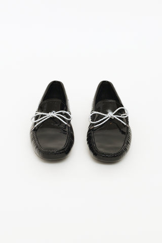 Tod
s Black Patent Driving Loafer