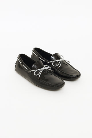 Tod
s Black Patent Driving Loafer