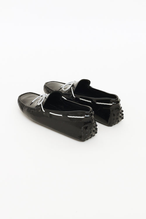 Tod
s Black Patent Driving Loafer