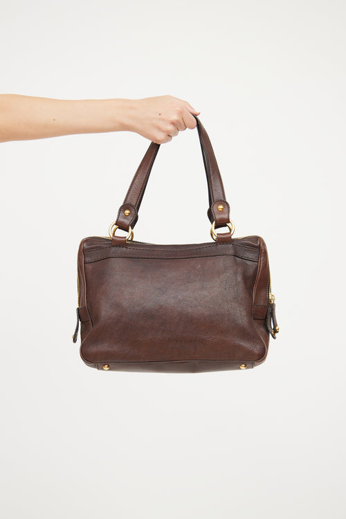 Tod
s Brown Leather Travolla Media Bag