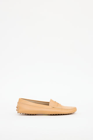 Tod
s Brown Leather Driving Loafer