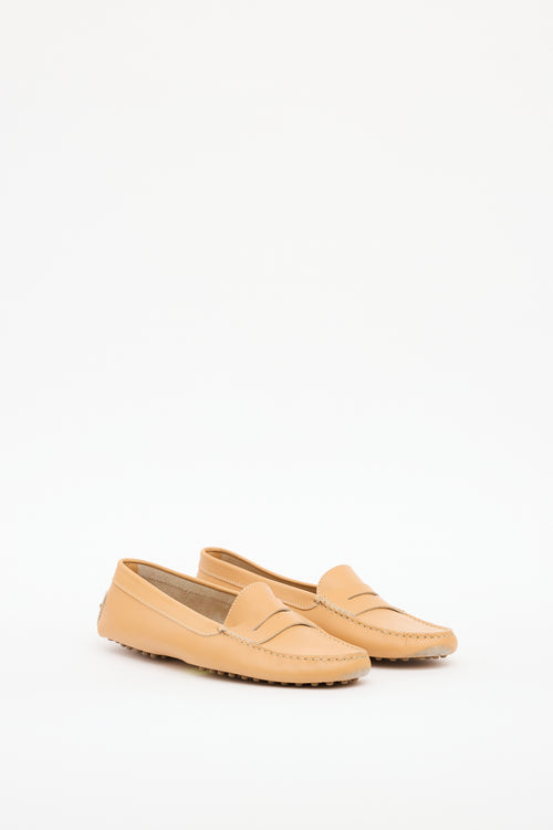 Tod
s Brown Leather Driving Loafer