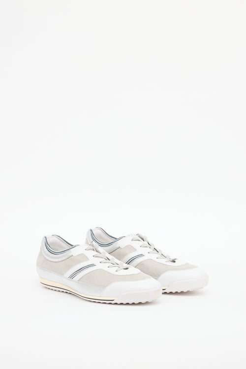 Tod
s White 
Silver Glitter Sneaker