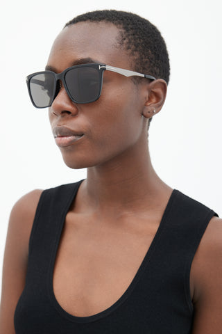 Tom Ford Black Garrett TF862-F Square Sunglasses