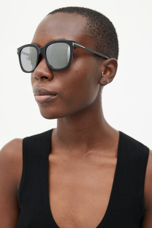 Tom Ford Black Mirrored TF474D Sunglasses