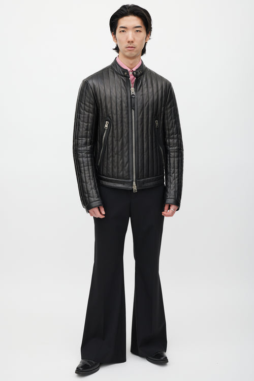 Tom Ford Black Quilted Leather Jacket