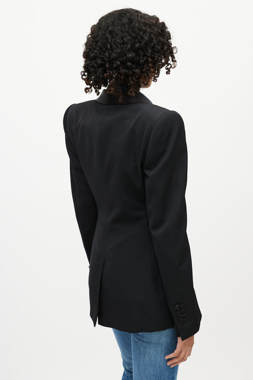 Tom Ford Black Wool Silk Shawl Collar Blazer