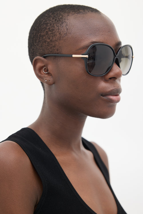 Tom Ford Black TF224 Circular Sunglasses