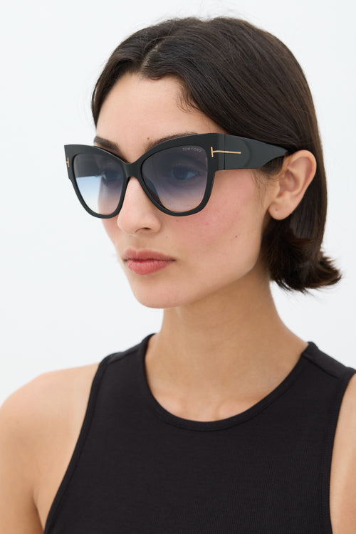 Tom Ford Black TF371 Cateye Sunglasses