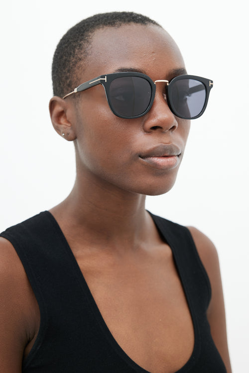 Tom Ford Black TF548K Square Sunglasses