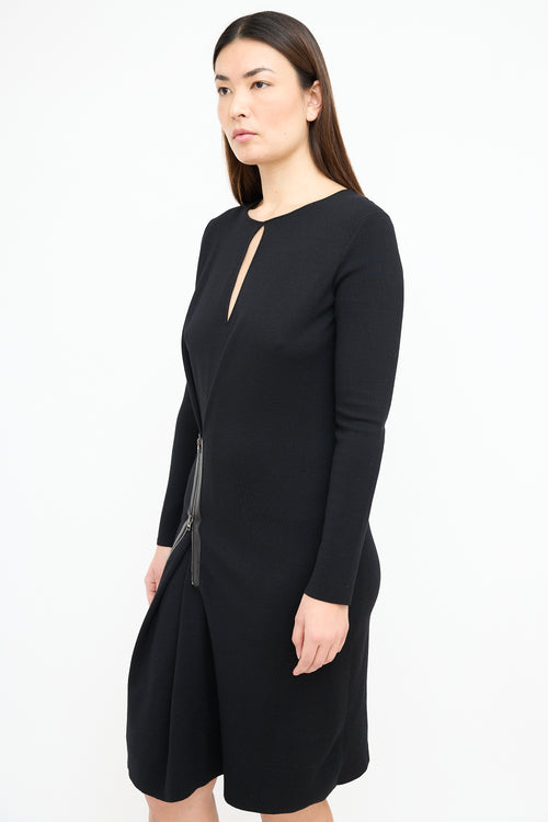 Tom Ford Black Wool Zip Dress