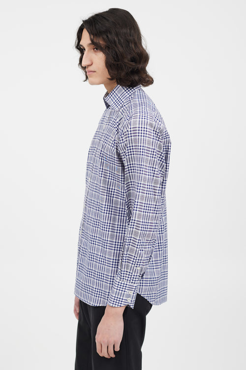 Tom Ford Blue 
White Check Shirt