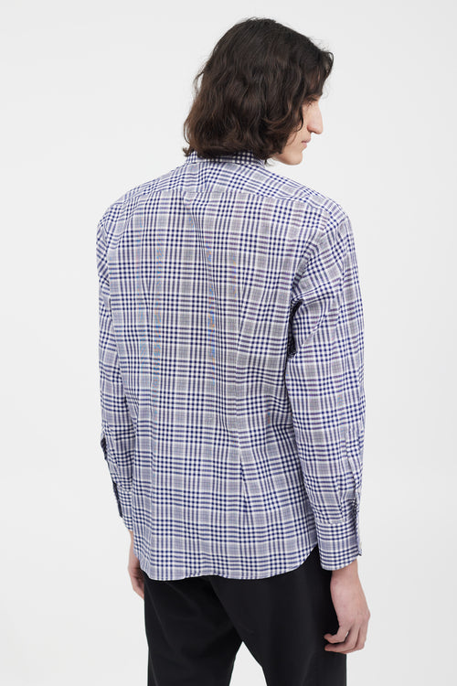 Tom Ford Blue 
White Check Shirt