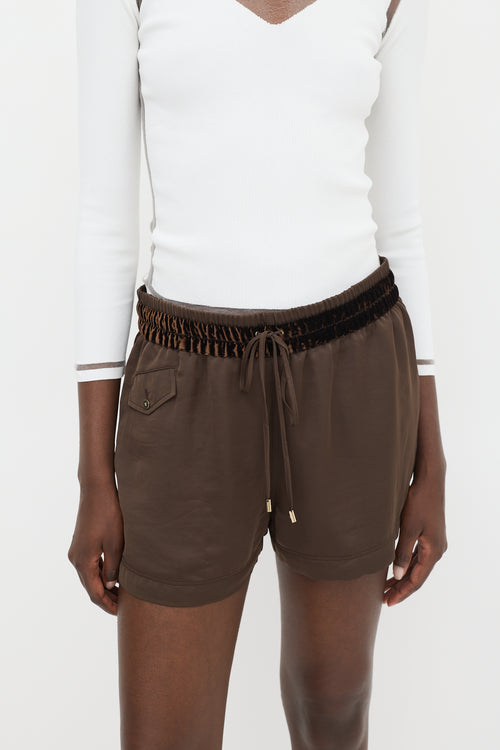 Tom Ford Brown Drawstring Shorts