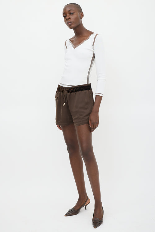 Tom Ford Brown Drawstring Shorts