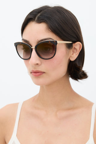 Tom Ford Brown 
Gold TF461 Tapered Sunglasses