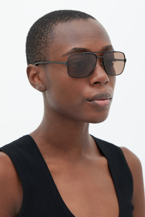 Tom Ford Brown Martine Aviator Sunglasses