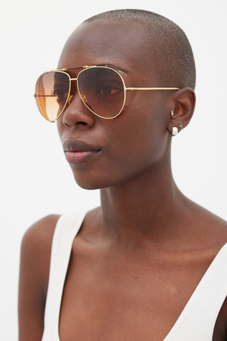 Tom Ford Gold 
Brown TF900 Jack Aviator Sunglasses