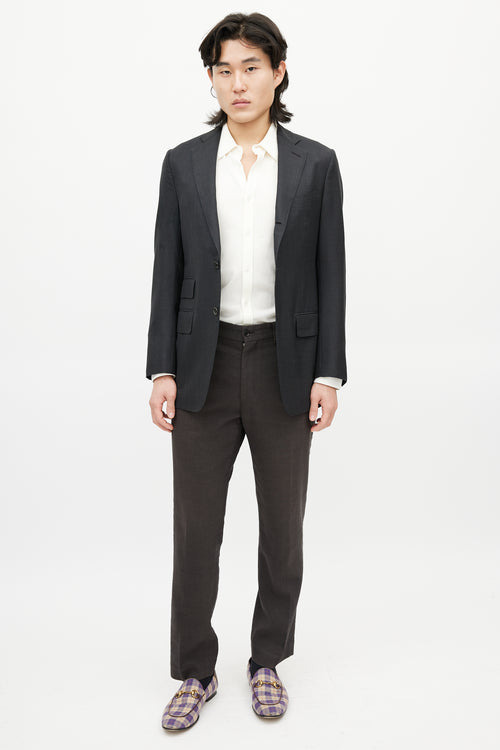 Tom Ford Grey Wool Four Pocket Blazer