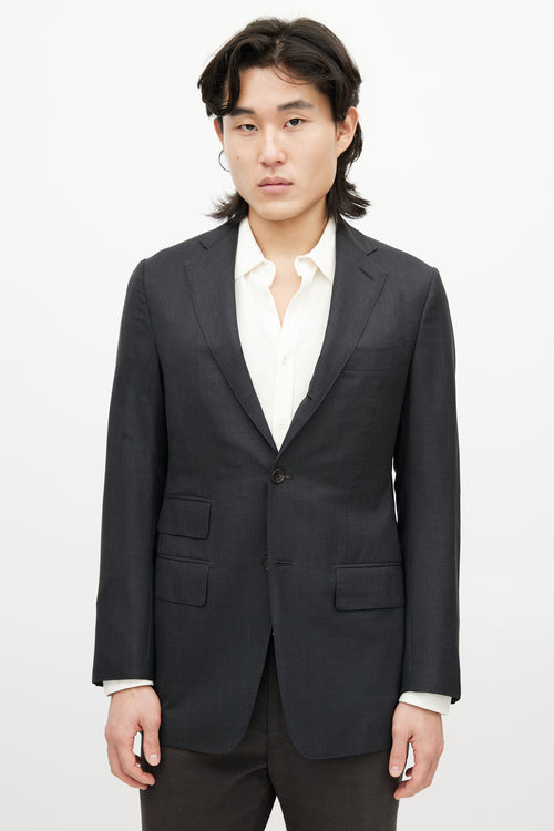 Tom Ford Grey Wool Four Pocket Blazer