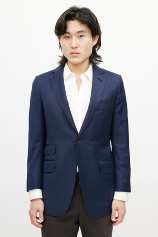 Tom Ford Navy Wool Four Pocket Blazer