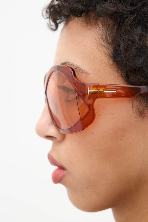 Tom Ford Orange TF903 Butterfly Sunglasses